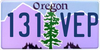OR license plate 131VEP