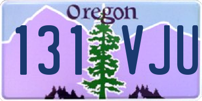 OR license plate 131VJU