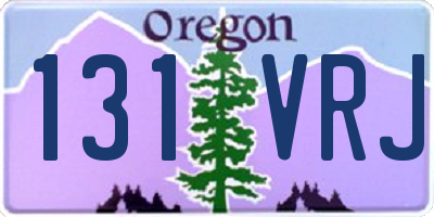 OR license plate 131VRJ