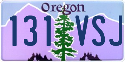 OR license plate 131VSJ