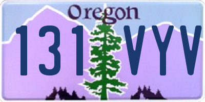 OR license plate 131VYV