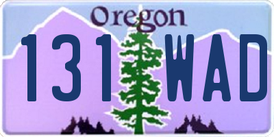 OR license plate 131WAD
