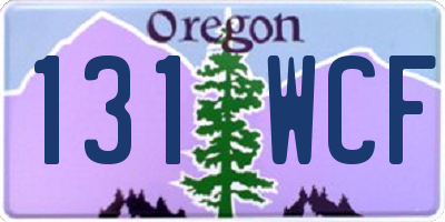 OR license plate 131WCF