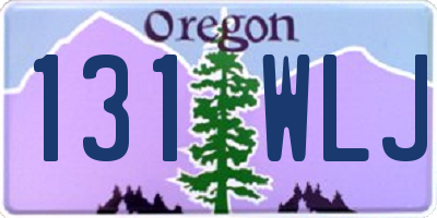 OR license plate 131WLJ
