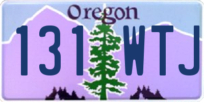 OR license plate 131WTJ