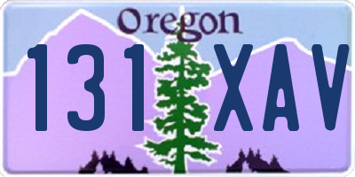OR license plate 131XAV