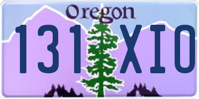OR license plate 131XIO