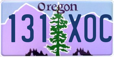 OR license plate 131XOC