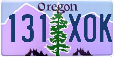 OR license plate 131XOK