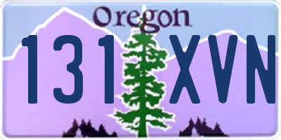 OR license plate 131XVN