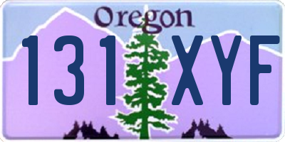 OR license plate 131XYF