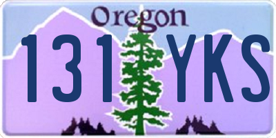 OR license plate 131YKS