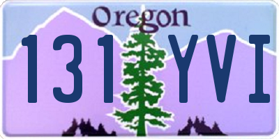 OR license plate 131YVI