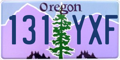 OR license plate 131YXF