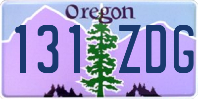 OR license plate 131ZDG