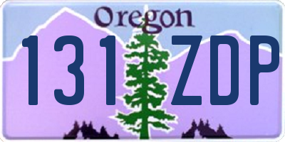 OR license plate 131ZDP