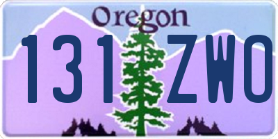 OR license plate 131ZWO