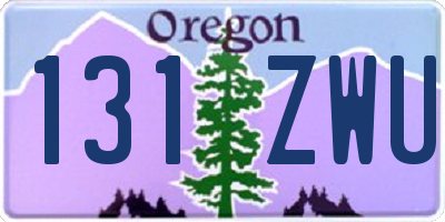 OR license plate 131ZWU