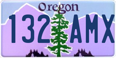 OR license plate 132AMX