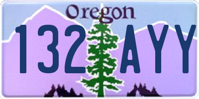 OR license plate 132AYY