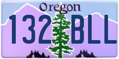 OR license plate 132BLL
