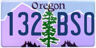 OR license plate 132BSO