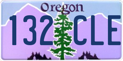 OR license plate 132CLE