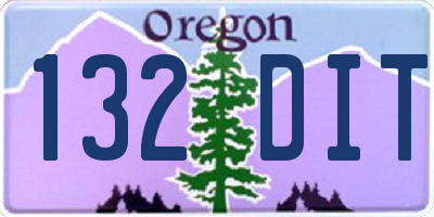 OR license plate 132DIT