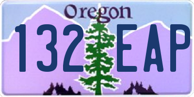 OR license plate 132EAP