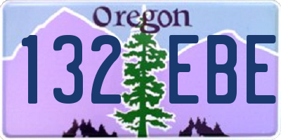 OR license plate 132EBE