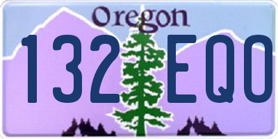 OR license plate 132EQO