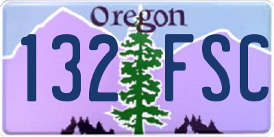 OR license plate 132FSC