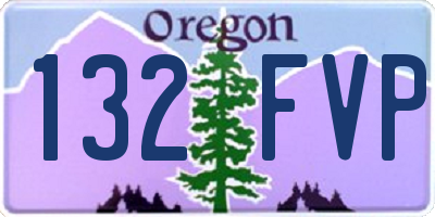 OR license plate 132FVP