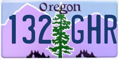 OR license plate 132GHR