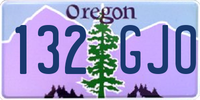 OR license plate 132GJO