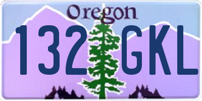 OR license plate 132GKL