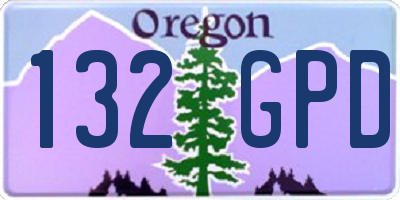 OR license plate 132GPD