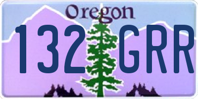 OR license plate 132GRR
