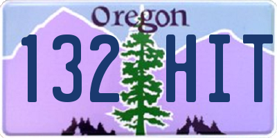 OR license plate 132HIT