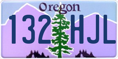 OR license plate 132HJL