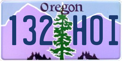 OR license plate 132HOI