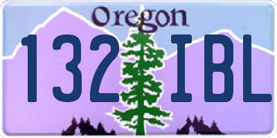 OR license plate 132IBL