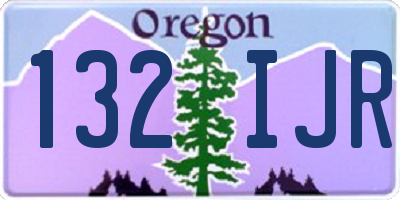 OR license plate 132IJR