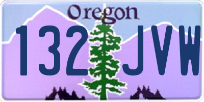 OR license plate 132JVW