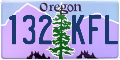 OR license plate 132KFL