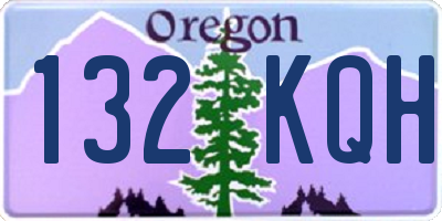 OR license plate 132KQH