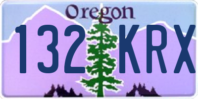 OR license plate 132KRX