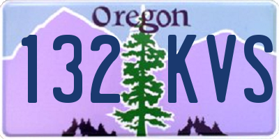 OR license plate 132KVS