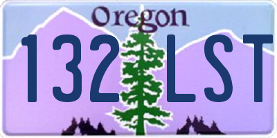 OR license plate 132LST