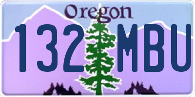 OR license plate 132MBU